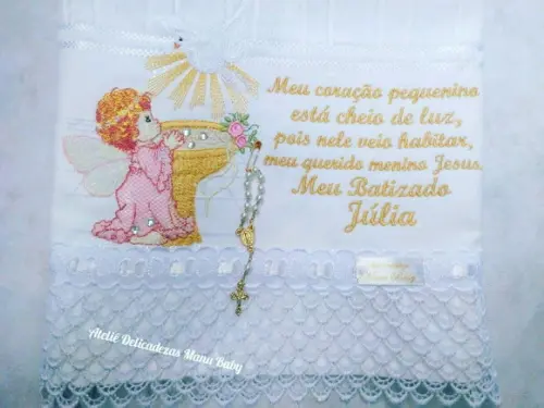 Toalha Bordada Batizado
