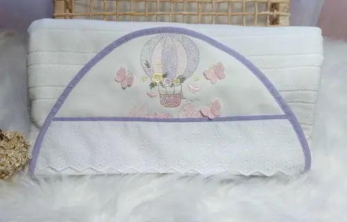Toalha com Capuz Floral Delicado