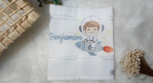 Toalha de Lavabo Boca Astronauta Personalizada