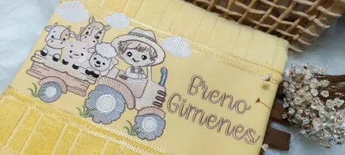 Toalha de Lavabo Boca Fazendinha Personalizada