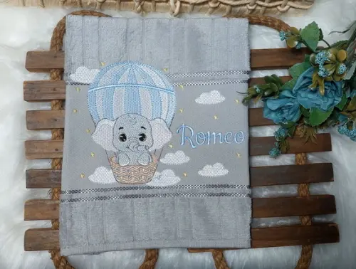 Toalha de Lavabo Boca Elefante Personalizada