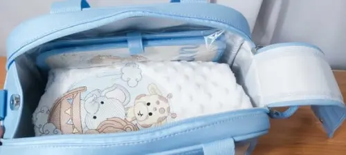 Bolsa Passeio P Multiuso Personalizada para Enxoval do Bebê
