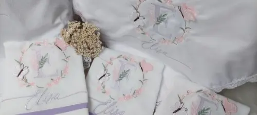 Enxoval Bebê Luxo Floral Delicado Premium