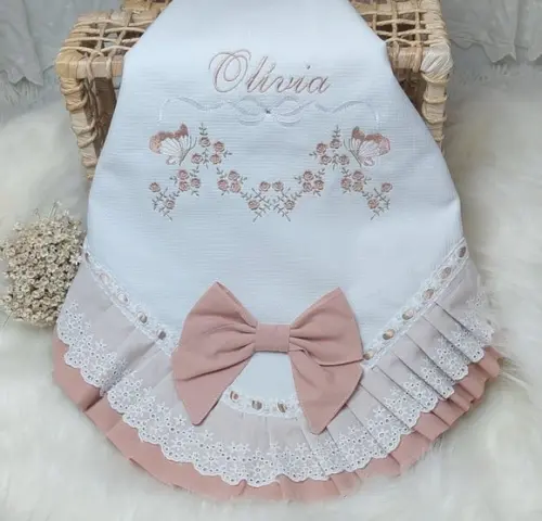 Enxoval Personalizado Floral Rosé Luxo Delicado