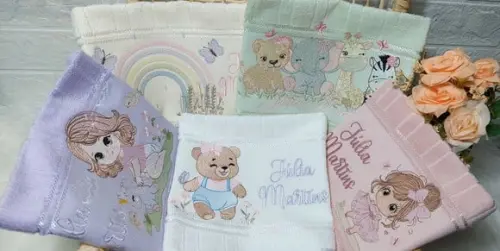 Kit 5 Toalhinhas Escolar Boca Personalizada