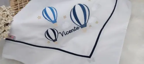 Kit Cueiro Percal 400 Fios Luxo + Fraldas Balão Luxo