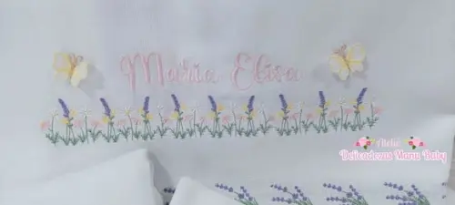 Kit Enxoval Personalizado Luxo Lavanda Delicado Floral