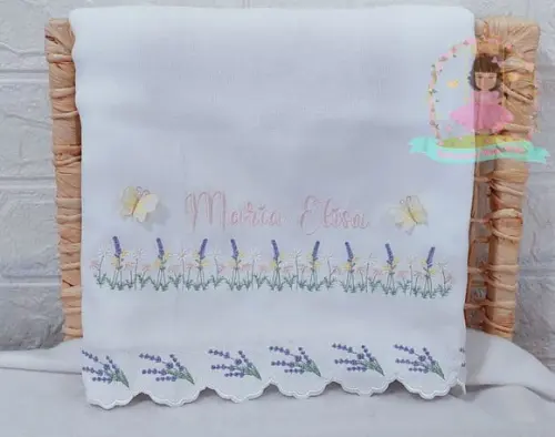 Kit Enxoval Personalizado Luxo Lavanda Delicado Floral