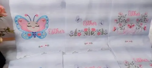 Kit Fraldas Floral Bebê Barra Recortada e Linha Premium