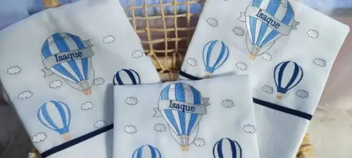 Kit Fraldas Personalizadas Balão Menino Luxo