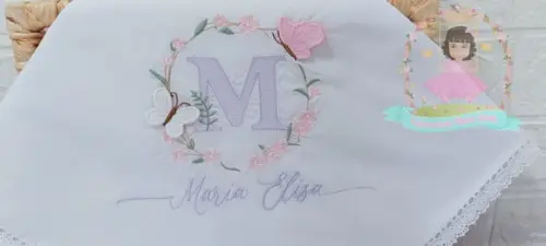 Kit Fraldas Personalizadas Barra Recortada Floral Luxo
