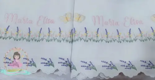 Kit Fraldas Personalizadas Barra Recortada Lavanda Luxo