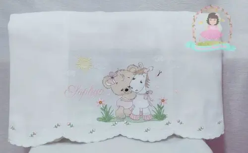 Kit Fraldas Personalizadas Barra Recortada Menina Boneca