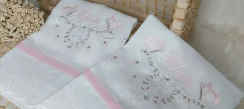 Kit Fraldas Personalizadas Guirlanda Floral Delicado Luxo