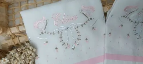 Kit Fraldas Personalizadas Guirlanda Floral Delicado Luxo
