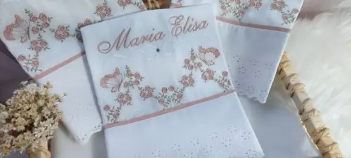 Kit Fraldas Personalizadas Floral Luxo