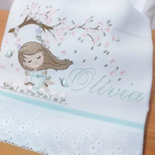 Kit Fraldas Personalizadas Luxo Linha Premium Floral Menina