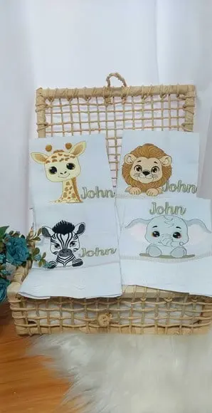 Kit Fraldas Personalizadas Luxo Linha Premium Safari