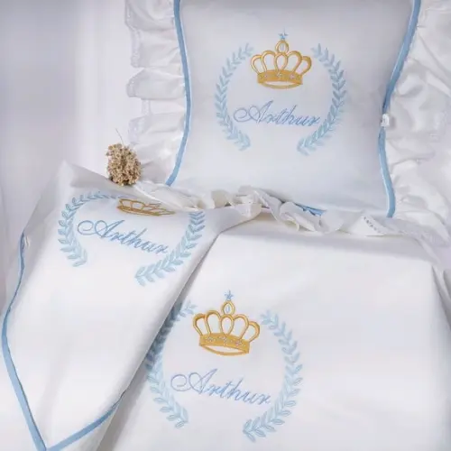 Kit Leito Maternidade Príncipe Coroa Ramos Luxo