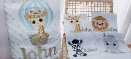 Kit Manta Baby + Fraldas Personalizadas
