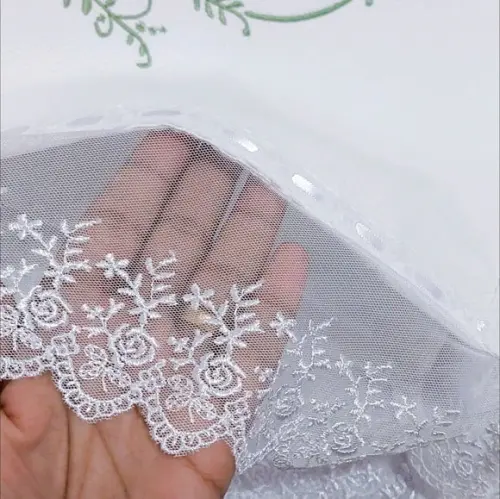 Manta Piquet Luxo com Renda Delicada Batizado Enxoval Luxo