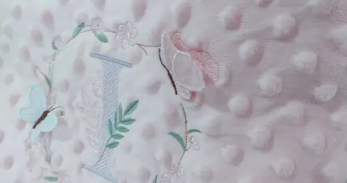 Manta/cobertor Soft Bordada para Bebês Premium Floral