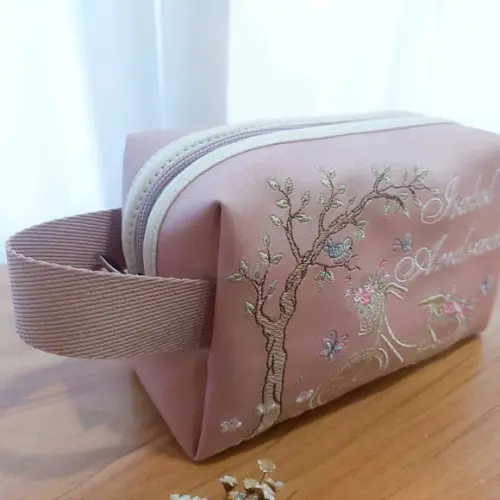 Necessaire Personalizada Luxo Multiuso Rosé Floral