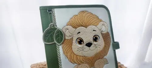 Porta Documentos do Bebê Capa Caderneta de Vacinação Leão
