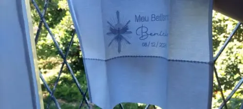 Toalha Batizado Espírito Santo Delicado + Vela