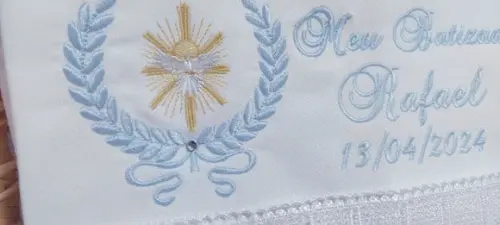 Toalha Batizado Ramos Divino Espírito Santo