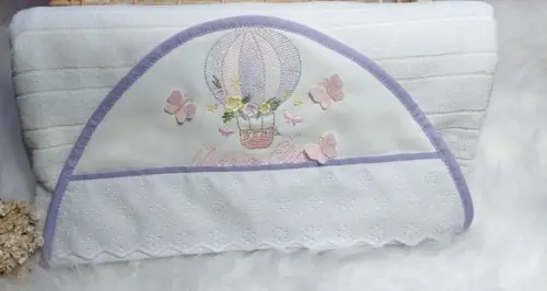 Toalha com Capuz Floral Delicado