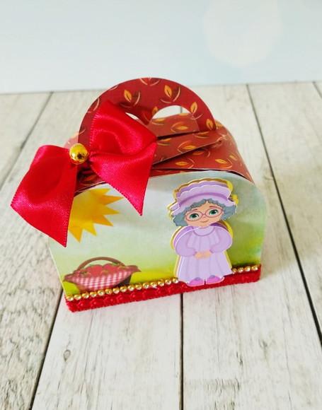 caixa bolsinha chapeuzinho vermelho