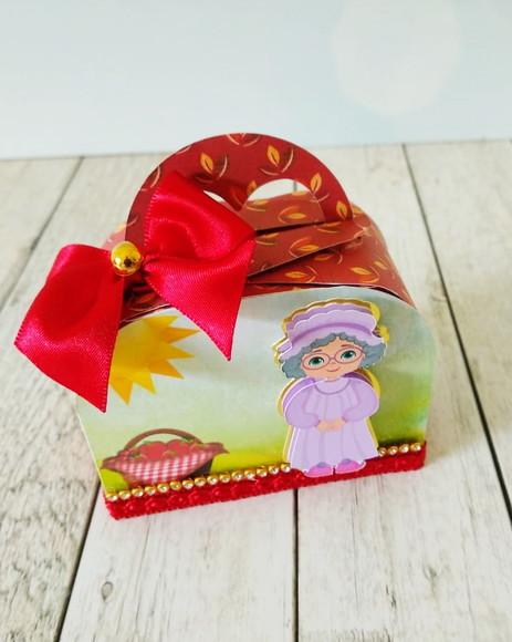 caixa bolsinha chapeuzinho vermelho