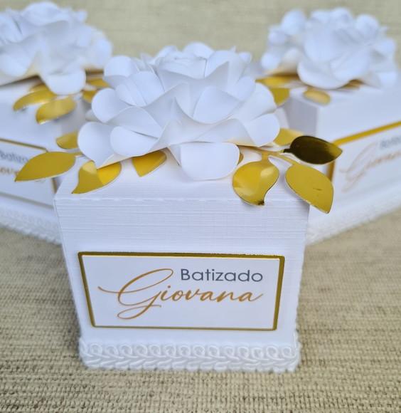 Caixa Cubo Tema Batizado (fazemos Outros Temas)
