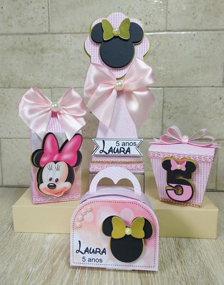 Kit caixas Minnie 32 pçs Luxo