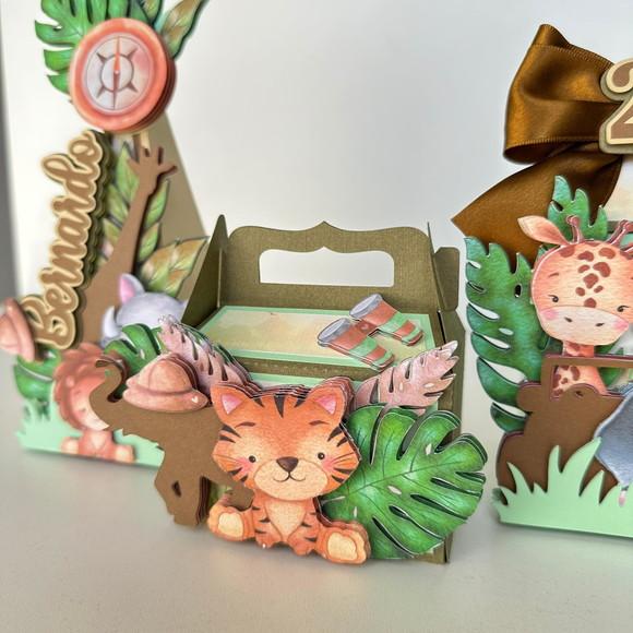 Kit Caixas Luxo Tema Safari Safari