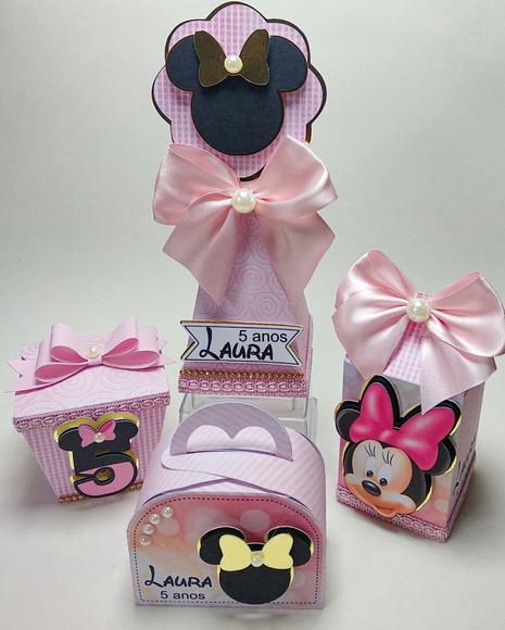 Kit caixas Minnie 32 pçs Luxo