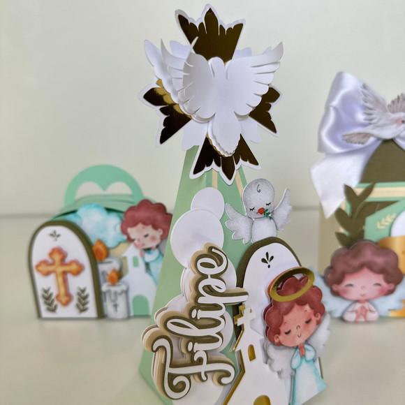 Kit com 12 Caixas para Batizado