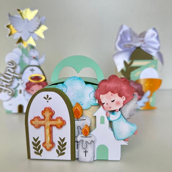 Kit com 12 Caixas para Batizado