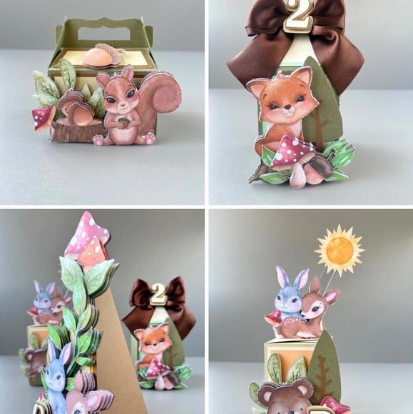 Kit de Caixas Luxo Bosque Encantado- 16 Peças