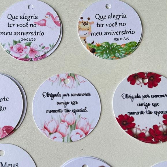 Tag Personalizada para Lembrancinha (não Acompanha Fita)