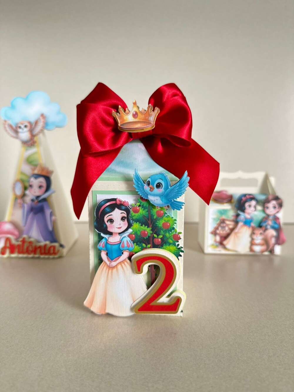 Kit Festa Branca de Neve Luxo 12 Peças | Caixas Personalizadas p