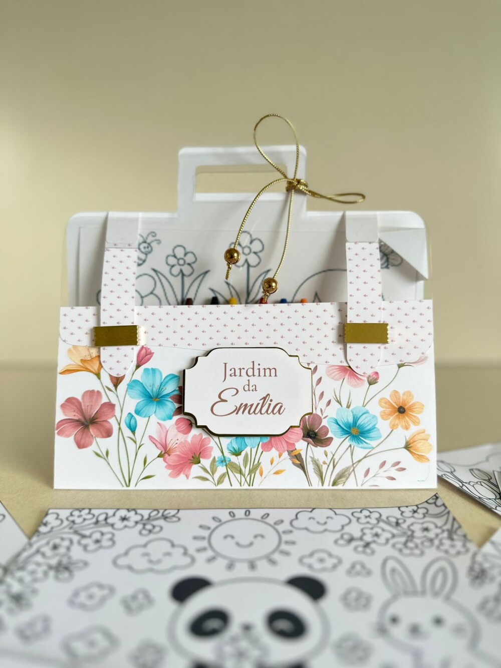 Kit de Colorir Jardim Encantado | Lembrancinha Infantil Personali