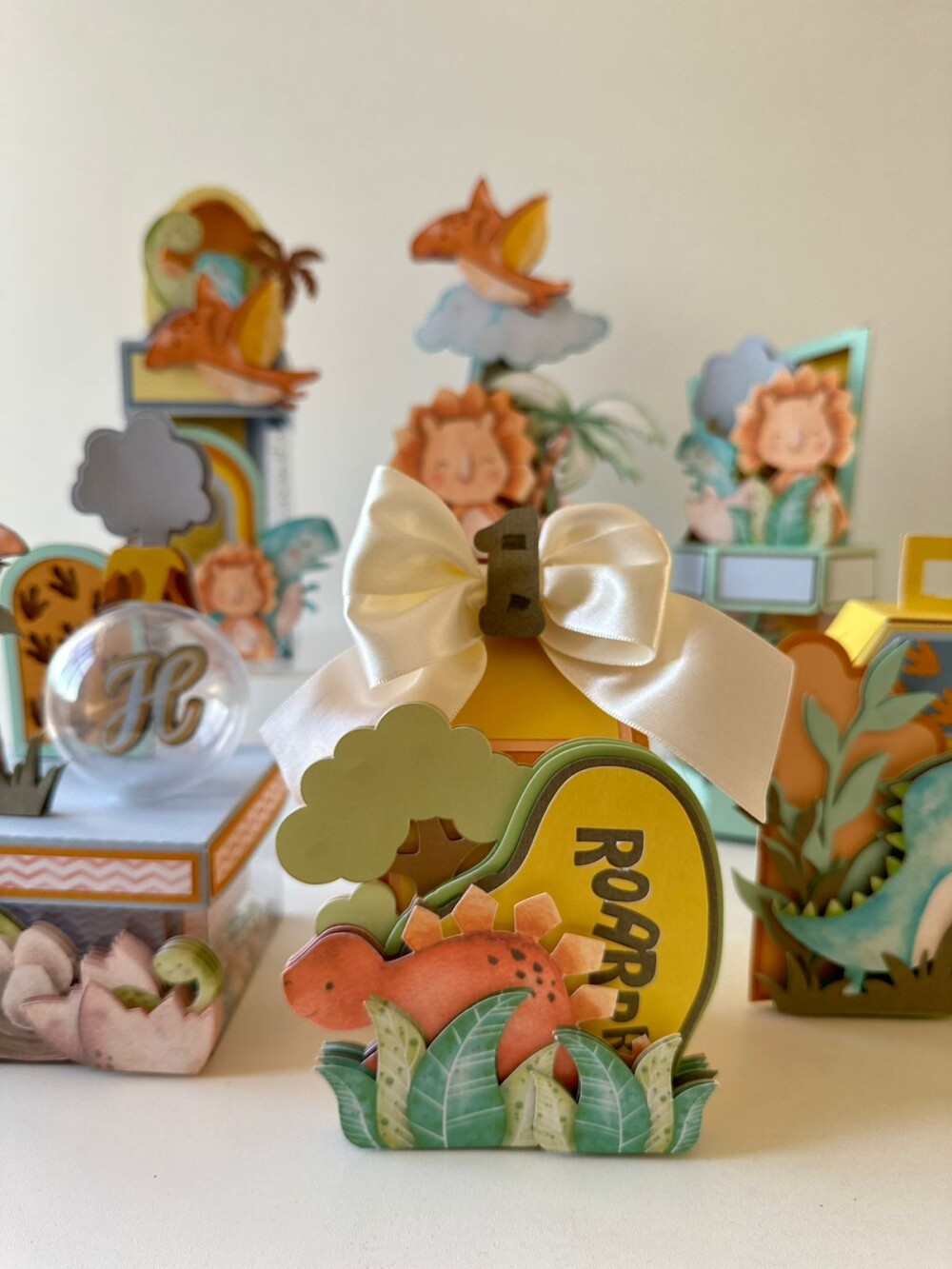 Kit Excellence Dino Baby Personalizado 28 Peças | Papelaria Arte