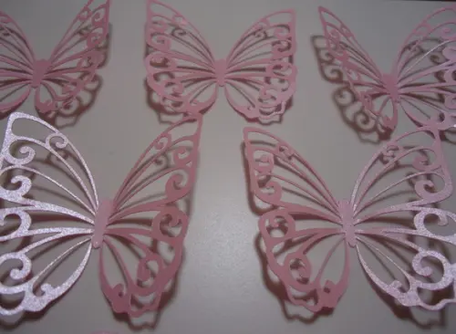 Borboleta Papel Perolado 15 cm