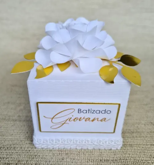 Caixa Cubo Tema Batizado (fazemos Outros Temas)