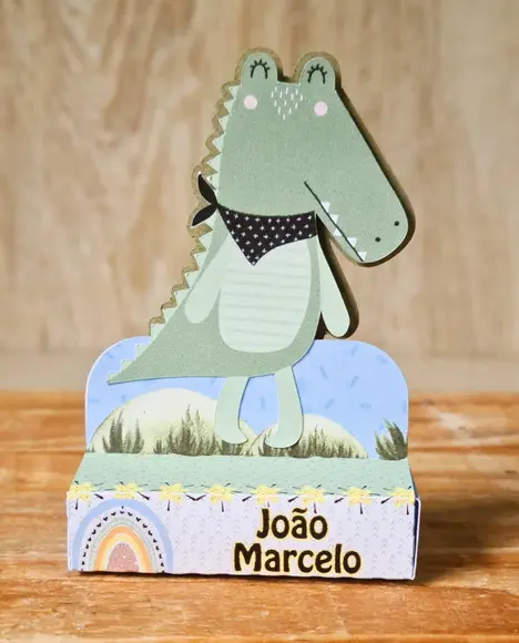 caixa porta chocolate duplo com aplique 3d