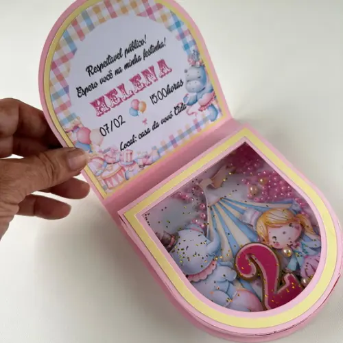 Convite Infantil Shaker Tema Circo