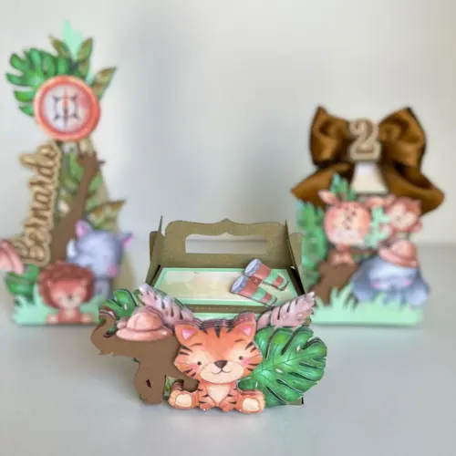 Kit Caixas Luxo Tema Safari Safari