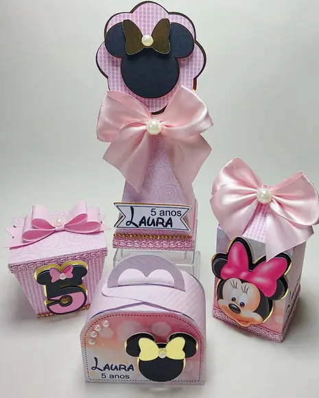 Kit caixas Minnie 32 pçs Luxo